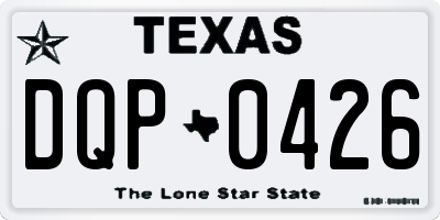TX license plate DQP0426
