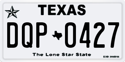 TX license plate DQP0427