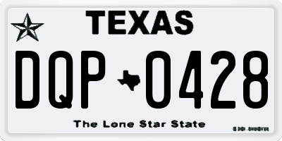 TX license plate DQP0428