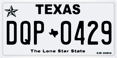 TX license plate DQP0429