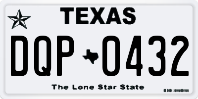 TX license plate DQP0432