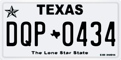 TX license plate DQP0434