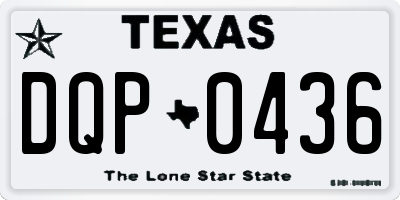 TX license plate DQP0436