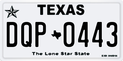 TX license plate DQP0443