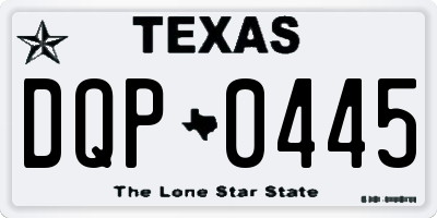 TX license plate DQP0445