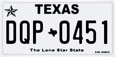 TX license plate DQP0451