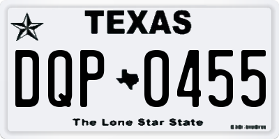 TX license plate DQP0455