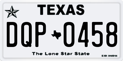 TX license plate DQP0458