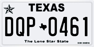 TX license plate DQP0461