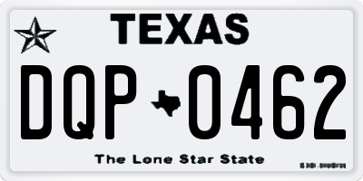 TX license plate DQP0462