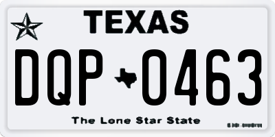 TX license plate DQP0463