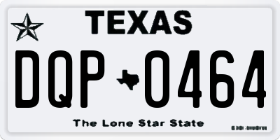 TX license plate DQP0464