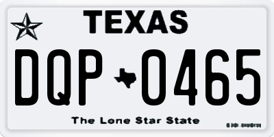 TX license plate DQP0465