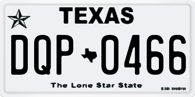 TX license plate DQP0466