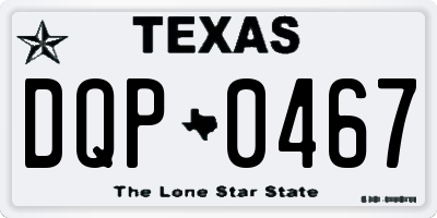 TX license plate DQP0467
