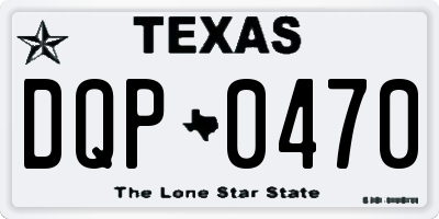 TX license plate DQP0470