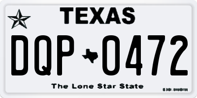 TX license plate DQP0472