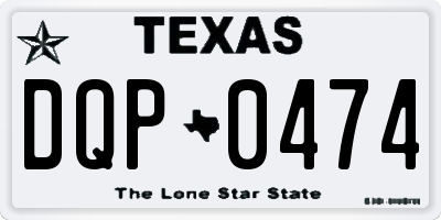 TX license plate DQP0474