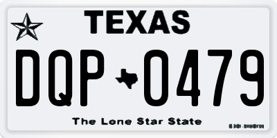 TX license plate DQP0479