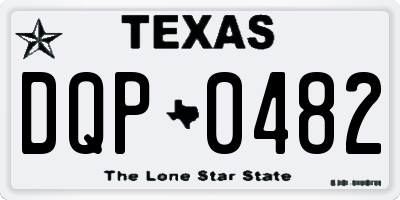 TX license plate DQP0482