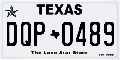 TX license plate DQP0489