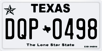 TX license plate DQP0498