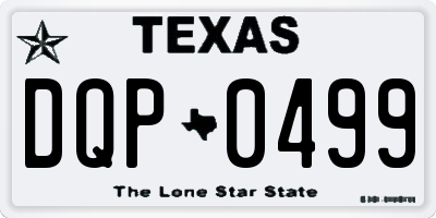 TX license plate DQP0499
