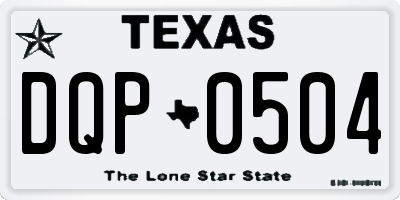 TX license plate DQP0504