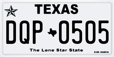 TX license plate DQP0505