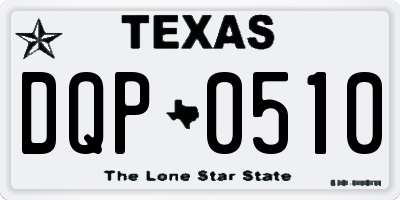 TX license plate DQP0510