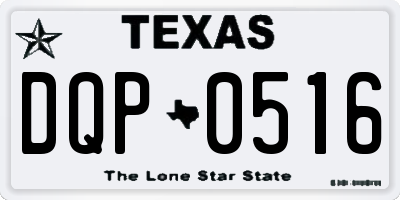 TX license plate DQP0516