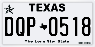 TX license plate DQP0518