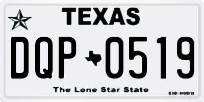 TX license plate DQP0519
