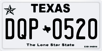 TX license plate DQP0520