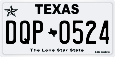 TX license plate DQP0524