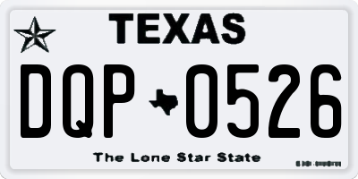 TX license plate DQP0526