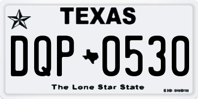 TX license plate DQP0530