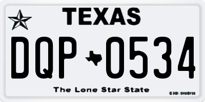 TX license plate DQP0534