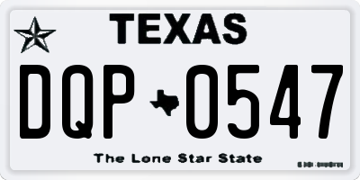 TX license plate DQP0547