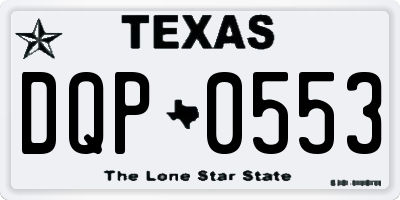 TX license plate DQP0553