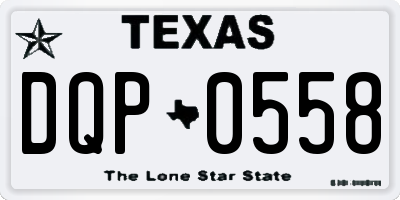 TX license plate DQP0558