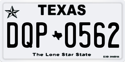 TX license plate DQP0562
