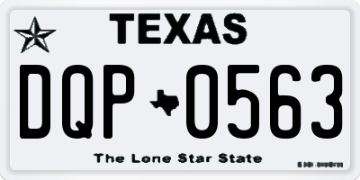 TX license plate DQP0563