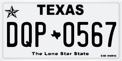 TX license plate DQP0567