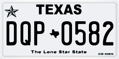 TX license plate DQP0582