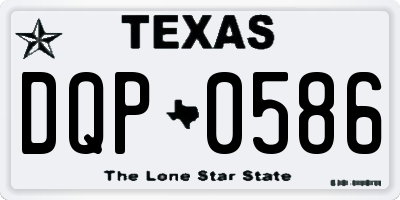 TX license plate DQP0586