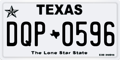 TX license plate DQP0596