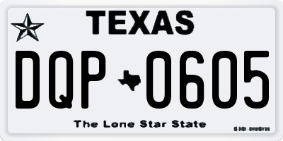 TX license plate DQP0605