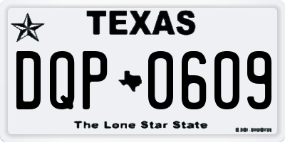 TX license plate DQP0609