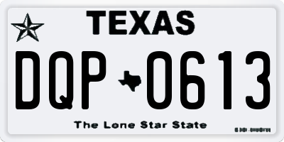 TX license plate DQP0613